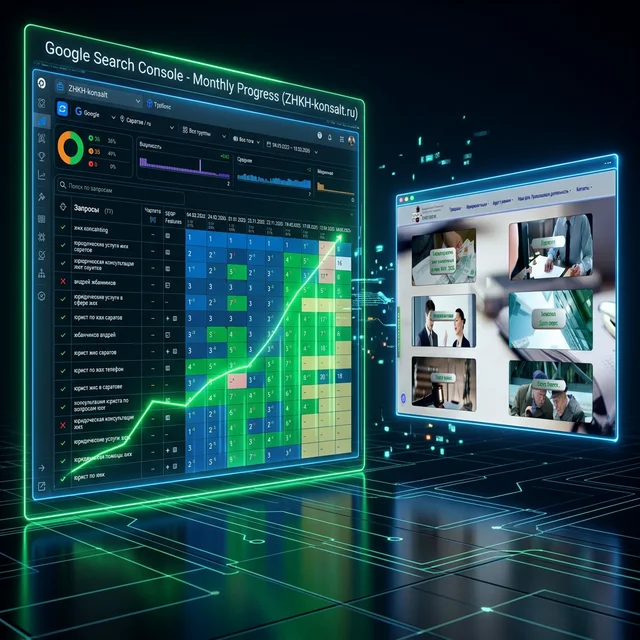 Ежемесячное SEO продвижение и рост позиций
